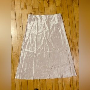Babaton slip satin midi skirt